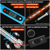 FEITA Soldering Iron Kit for Electronics, 14 in 1 Welding Tools Kit with Switch 80W LCD Adjustable Temperature Solder Iron, 2 Solder Wire, Flux, 5 Soldering Tips, Desoldering Pump, Stand, Tweezers FEITA