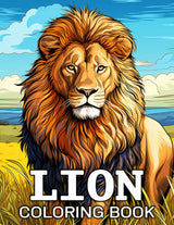 Lion Coloring Book: 50 Unique Ilustrations for Stress Relief and Relaxation Majosta