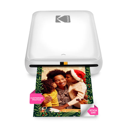 KODAK Step Instant Smartphone Photo Printer - Portable Mini Color Wireless Mobile Printer - Zink 2x3” Sticky-Back Photos - Bluetooth Compatible with iOS & Android Devices - Fun Editing App - White