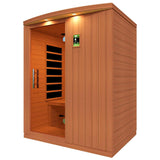 Dynamic Saunas Madrid Elite 3 Person Capacity PureTech Ultra Low EMF Infrared Therapy Home Sauna Box with Bluetooth, Roof Vent, and LED Control Panel DYNAMIC SAUNAS