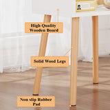 LUCKNOCK Night Stand, Modern Bedside Tables, Mid Century Nightstands with Open Storage Shelf, Wood Bedside Table, Small Night Stands for Bedroom, High Night Table, White. LUCKNOCK