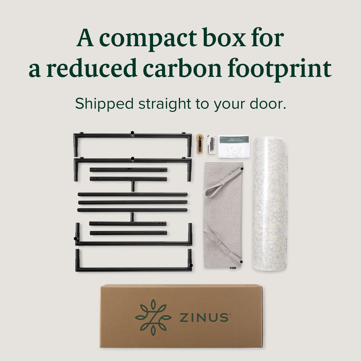 ZINUS Aidan Sling Accent Chair, Metal Framed Armchair with Shredded Foam Cushioning, Oatmeal Zinus