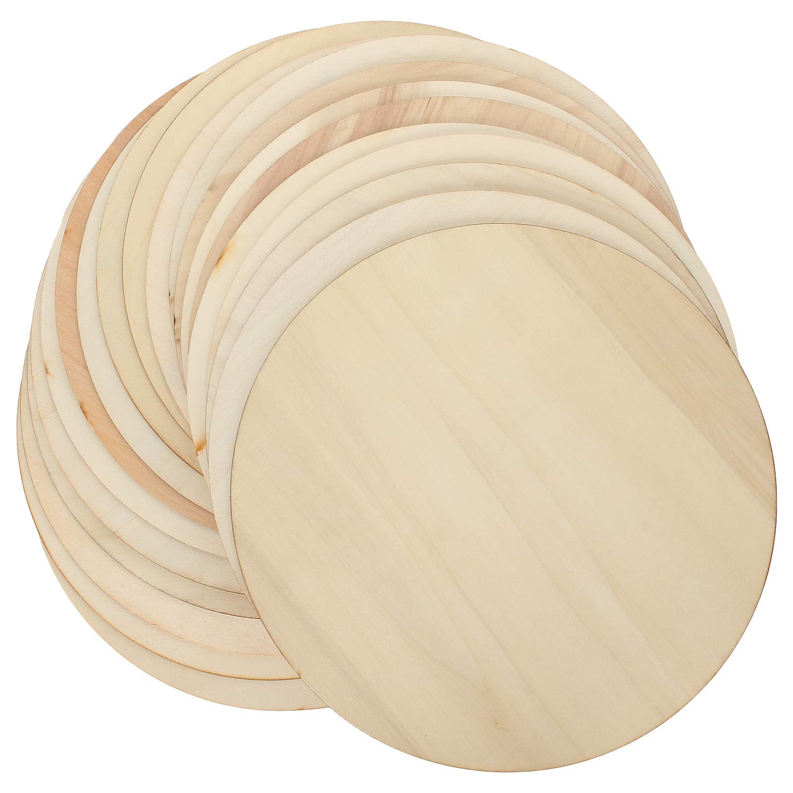 ZOEYES 20 Pack 12 Inch Wood Rounds Unfinished Basswood Plywood Wooden Sheets Blank Wood Circle for Crafts Painting School Projects Door Hanger Wood Burning - WoodArtSupply