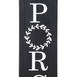 Glitzhome 30"H Wooden Rustic WELCOME Porch Sign, Boxed Double Sided Rustic Home Porch Sign for Front Porch Decor, Black glitzhome