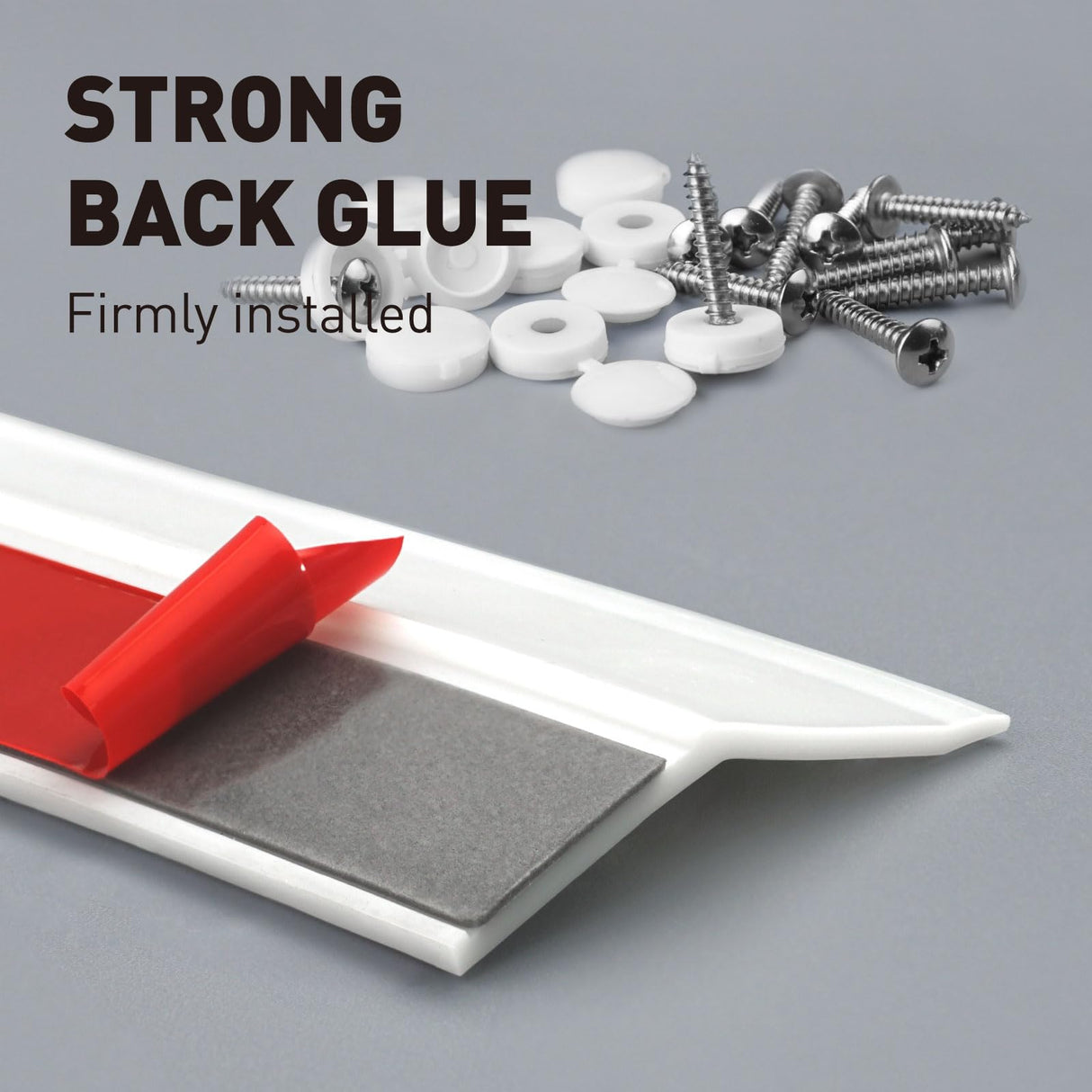 FOSLUOC Garage Door Seal Top and Side Seal Strip 34FT White Adhesive Backed Rubber Weather Stripping Replacement Weatherproofing Universal Sealing FOSLUOC