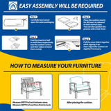 AAAAAcessories Outdoor Deep Seat Cushions for Patio Furniture, Waterproof Replacement Patio Chair Cushions Set of 4, 24 x 24 x 5 Inch, Navy Blue AAAAAcessories