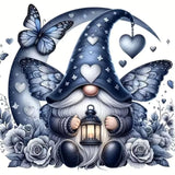 5D Gnome Diamond Art Kits for Adults, Full Round Drill Dot Flowers Diamond Painting Kits for Beginners Butterfly,DIY Gem Art and Crafts Paint by Diamonds Love Heart,Home Wall Decor 13.7X13.7Inch SJDIYSTORE