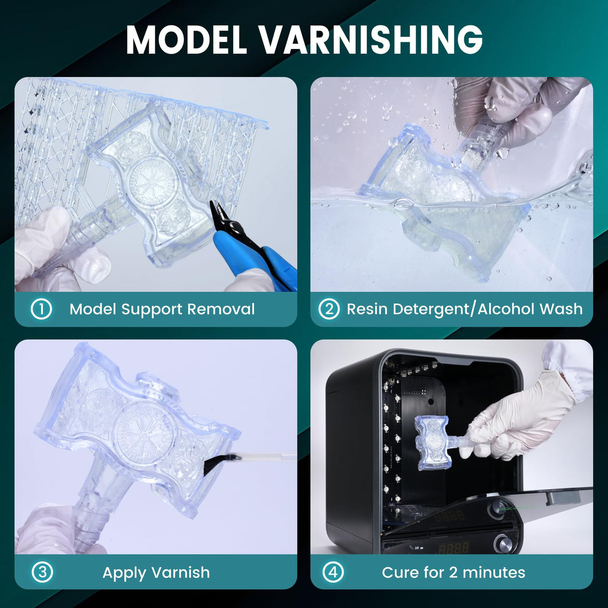 SUNLU High Clear 3D Printer Resin, High Transparency 3D Printing Resin, Resist Yellowing Clear Resin, 405nm UV Curing 3D Printing Photopolymer Resin, Suitable for LCD/DLP/SLA 3D Resin Printer, 2000g SUNLU