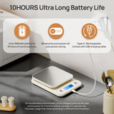Digital Food Scale for Kitchen 11lb/0.1oz, 5kg/0.1g, Kitchen Scale for Cooking Baking, Built-in 300mAh Li-Battery, Rechargeable Type-C Charging White (1) Meilen