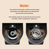 Horavie Mini Single Serve Coffee Maker for K Cup and Ground Coffee, Fast Brew One Cup Coffee Machine with Descaling Reminder and Water Window, 6 to 12 oz. Brew Sizes, Black Horavie