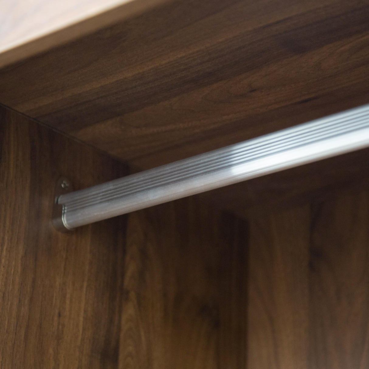 Bedroom Armoire Wardrobe Closet with Drawers Open Shelves for Clothes,Wood Wardrobe with Sliding Door High Hanging Rod (Walnut) Gagihoom