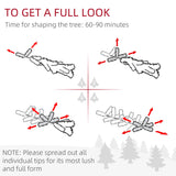 HOMCOM 9ft Nordic Pine Artificial Christmas Tree with 1939 Snow Flocked Tips, Foldable Metal Stand, Easy Assembly, Hinged Xmas Tree for Home Office Holiday HOMCOM