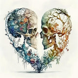 JFYHAB Diamond Painting Kits for Adults DIY 5D Love Diamond Art Paint with Round Diamonds Full Dril Gem Skull Art Painting Kit for Home Wall Decor Gifts 12x12inch JFYHAB