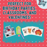 SCS Direct Kid's Birthday Party Diamond Gem Painting Craft Favor Kits -Zoo Buddies- 20 Individually Packaged, All-in-One Packs for Boys & Girls -Fun & Unique Gem Classroom Art Project Activity Gift SCS Direct