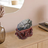 BUTIFULSIC buddhist gardening decorative wood pedestal Buddha statue base wood decor wood base small pedestal stand wood risers for display Groovable decorate counter vase holder BUTIFULSIC