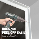 FOSLUOC Garage Door Seal Top and Side Seal Strip 34FT White Adhesive Backed Rubber Weather Stripping Replacement Weatherproofing Universal Sealing FOSLUOC