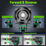 Paowafol 1200N.m(900ft-lbs) Cordless Impact Wrench, High Torque 1/2" Impact Gun with 2* 21V 4.0AH Battery, Fast Charger, 5 Sockets & Storage Case, Brushless Pistola De Impacto for Home Car Truck Tires PAOWAFOL