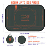 HXMARS Foldable Jigsaw Puzzle Board: Large Portable 1000 Pieces Puzzle Mat with Puzzle Sorter Trays, Puzzle Storage Saver to 500 & 1000 Pieces with Storage Bag(Grey) HXMARS