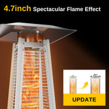 EAST OAK Pyramid Patio Heater, 48,000 BTU Outdoor Patio Heater, Quartz Glass Tube Propane Heater for Commercial & Residential, Triple Protection System, With Wheels, 2024 Upgrade, Bronze EAST OAK