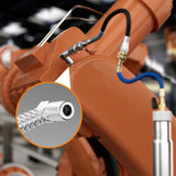 HTOMT 11pcs Grease Gun Lubrication Accessory Kit,360° Grease Coupler Adapter Multi-Function Quick Connects to Any Grease Fit on Any Machine,Connect Greasing 3 Types of Nozzles,Flexible Hose Extension HTOMT