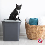 Arm & Hammer Premium Top Entry Litter Box with Filter to Clean Paws and Microban, Made in USA Arm & Hammer