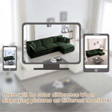 Ravy Concept Sectional Sofa 3 Seater with Movable 1 Ottoman,Oversized Modular Couch Deep Seat (Green, 111.5 inch-L) Ravy Concept