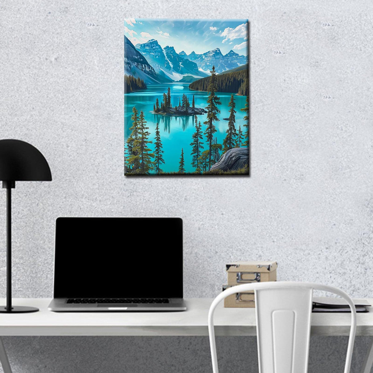 The Rocky Mountains Painting Paint by Number Kits 16 x 20 inch Jasper National Park Canvas DIY Colorado River Oil Painting for Kids Adults Beginner with Brushes and Acrylic Art Gift(Without Frame) Tucocoo