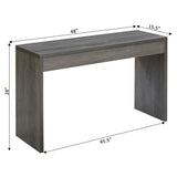 Convenience Concepts Northfield Console Table 48" - Modern Living Room Sofa Table, Contemporary Entryway Hall Table, Foyer Display Table, Charcoal Gray Convenience Concepts
