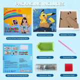 Gearock Diamond Art Kits with Frame, 5D Starry Night Easy DIY Cute Cartoon Big Gem Art Painting Kits for Adult Beginners Anime Lovers Halloween Christmas Birthday Gifts, 7x7 Inch Gearock