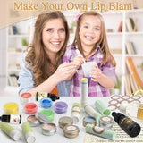 JUYRLE Lip Balm Making Kit- Coconut Lip Gloss Kit with Beeswax, Jojoba Oil, and Coconut Oil for Adults & Girls, Make Your Own Lip Balm– DIY Moisturizing Lip Care JUYRLE