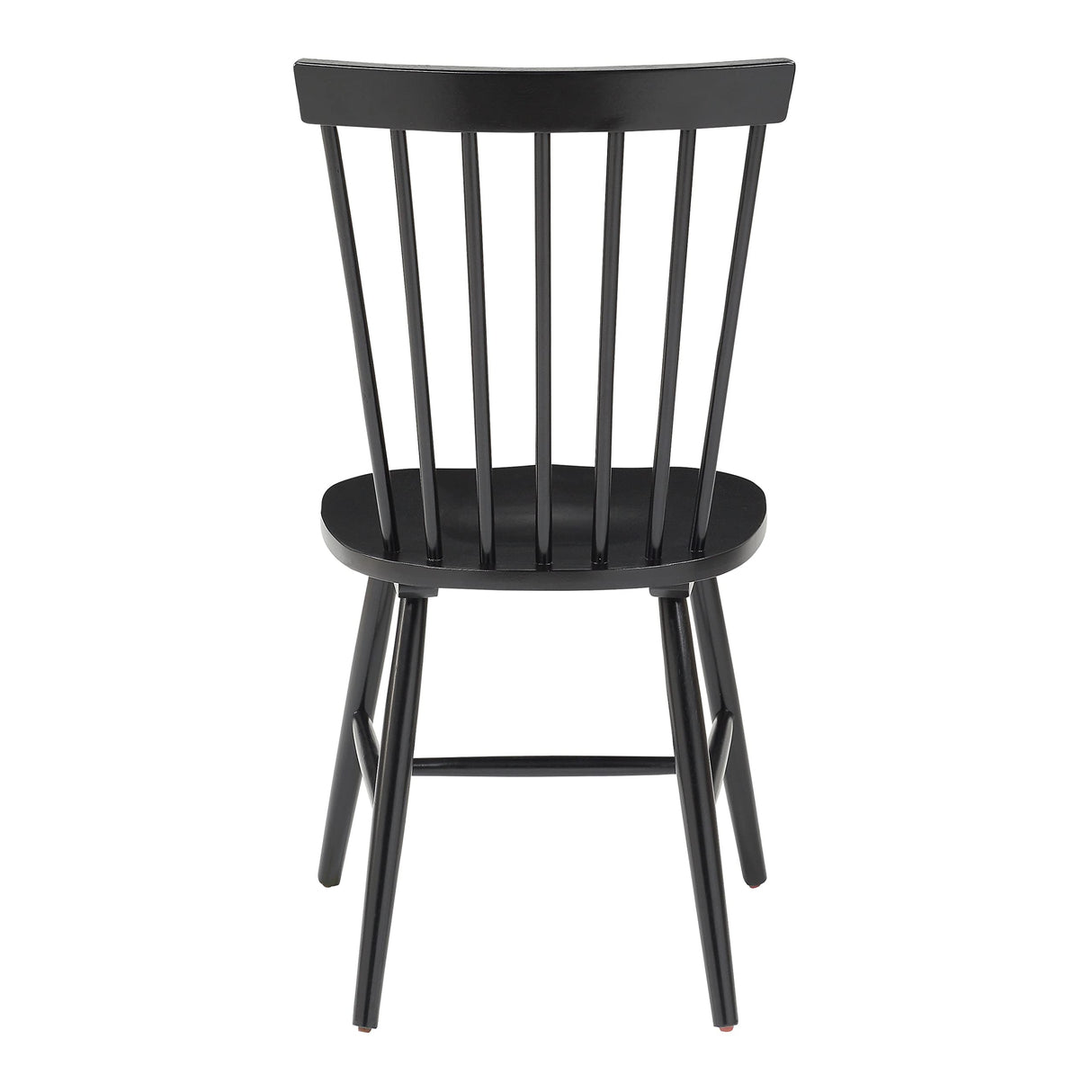 OSP Home Furnishings Eagle Ridge Traditional Windsor Style Solid Wood Dining Chairs 2-Pack, Black OSP Home Furnishings
