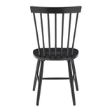 OSP Home Furnishings Eagle Ridge Traditional Windsor Style Solid Wood Dining Chairs 2-Pack, Black OSP Home Furnishings