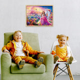 Fishwisdom 100 Piece Jigsaw Puzzle for Kids Age 4-8 Teens Gift Family Time (Princess & Unicorn) fishwisdom