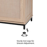 unipaws 50-70 Gallon Fish Tank Stand with Sliding Barn Door, Heavy-Duty Metal Frame Aquarium Stand with Cabinet, Reptile Tank Stand unipaws