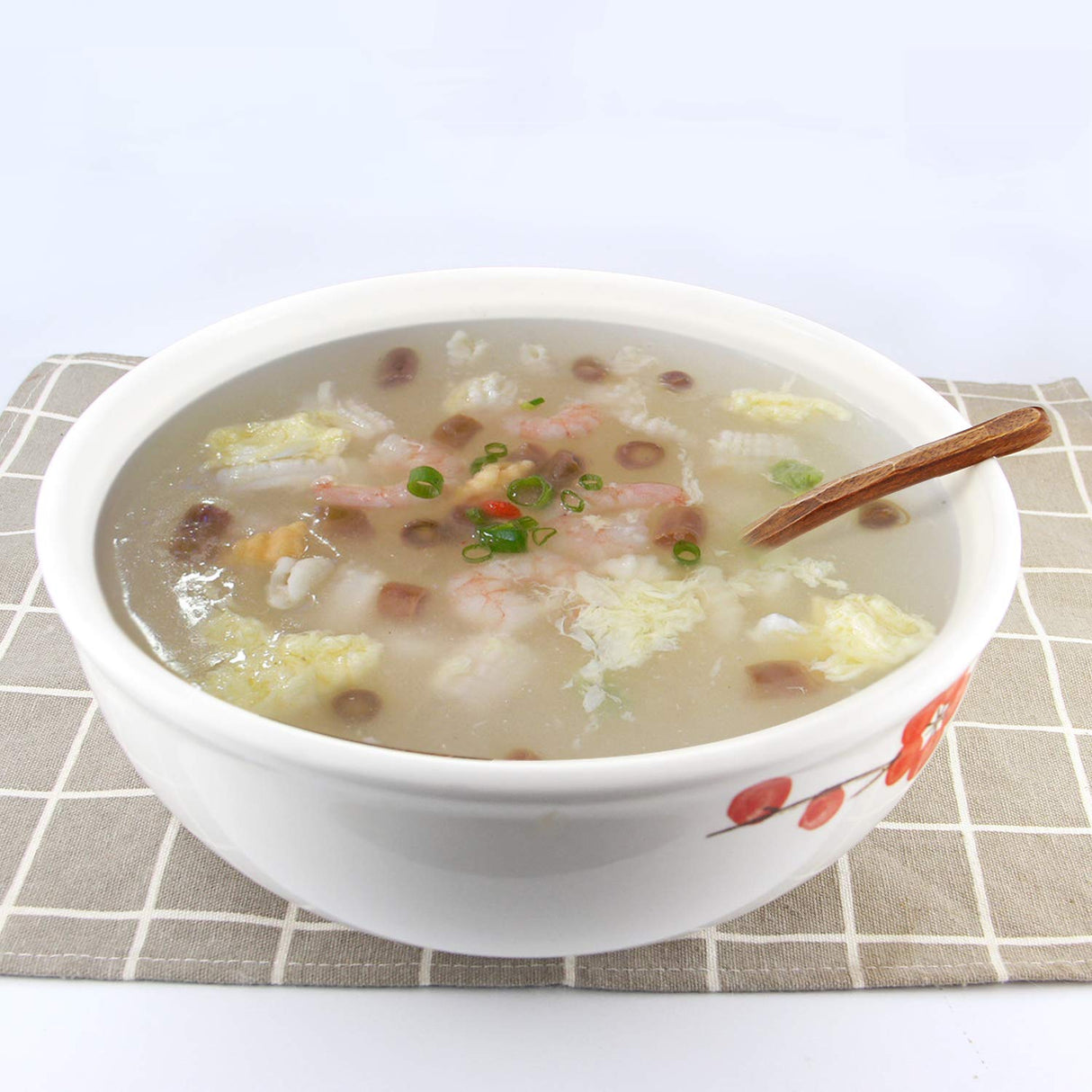 Soup Spoons,AOOSY Wooden Soup Spoons, 6 Pieces 7.84 inches Japanese Ramen Spoons Round Nanmu Wood Long Handle Rice Dessert Cooking Tasting Dinner Table Spoon for Kitchen Restaurant AOOSY