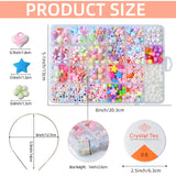 Jwxstore Kids DIY Bead Jewelry Making Kit, Beads for Girls Toys Bead Art and Craft Kits DIY Bracelets Necklace Hairband and Rings Toy for Age 4 5 6 7 8 9 10 11 Year Old Girl Gifts Jwxstore