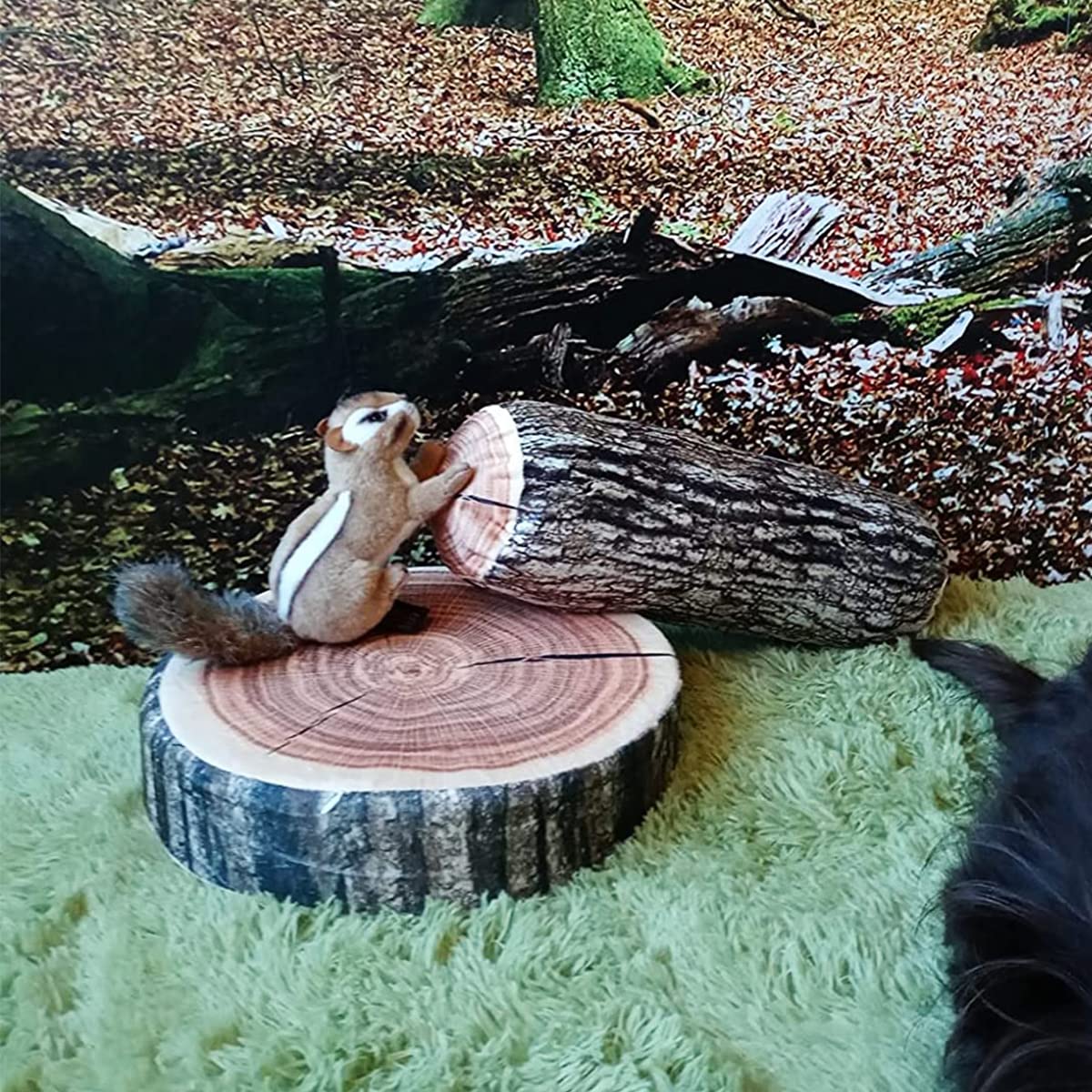 HYSEAS Decorative Round Throw Pillow, 3D Digital Print Comfortable Kids Funny Cute Wood Log Pillow Circle Seating Floor Cushion for Home, Couch, Sofa, Bedroom, Living Room Decor, Stump, 2 Pack HYSEAS