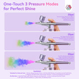 SAVILAND Advanced AirBrush Kit for Nails: 30 PSI LCD Display Airbrush Kit with Compressor Rechargeable Nail Airbrush Machine with 0.3mm Nozzle Cordless Portable Air Brush Painting Set for Nail Art SAVILAND
