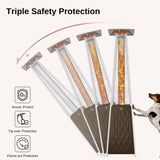 EAST OAK Pyramid Patio Heater, 48,000 BTU Outdoor Patio Heater, Quartz Glass Tube Propane Heater for Commercial & Residential, Triple Protection System, With Wheels, 2024 Upgrade, Bronze EAST OAK