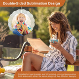 Remiawy Sublimation Wind Spinner Blanks, 8 Inch 5 Pack 3D Aluminum Metal Hanging Wind Spinners Sublimation Blanks Kinetic Sculpture DIY Crafts for Yard Garden Indoor Outdoor Porch Decoration Round REMIAWY