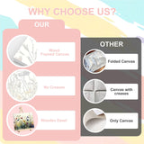 Flower Paint by Numbers for Adults with Framed Canvas-with Wooden Easel,Paint by Number on Canvas Flowers,DIY Acrylic Oil Painting Kits with Brushes Nice Gift Box for Home Wall Decor(16x20inch) xackcme