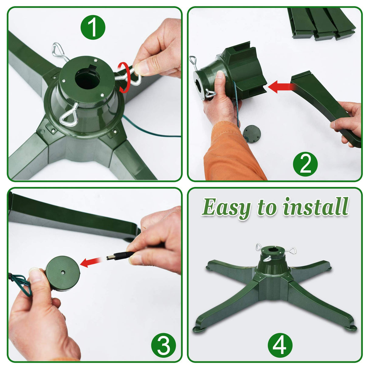 Strong Camel Rotating Tree Stand,Christmas Tree Base for Artificial Trees Strong Camel