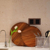 PINXIURY 13.8 Inch Acacia Wood Decorative Serving Tray for Home, Table & Gifts PINXIURY