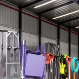 Garage Tool Organizer Wall Mount, 2Pack Folding Chair Storage Rack, Heavy Duty Garden Tool Holder for Hanging Shovel Rake Broom Ladder SAMRELAX