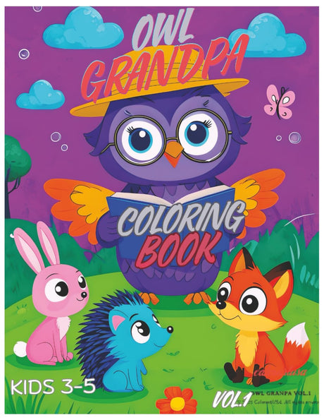 OWL GRANDPA COLORING BOOK: COLORING BOOK FOR KIDS 3-5 WoodArtSupply