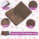 ZUYYON 3 Pcs Sublimation Blank Business Card Holder PU Leather Name Card Case Pocket Heat Transfer Blank Card Carrier Case Wallet with Magnetic Shut for Men Women ZUYYON