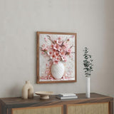 Shouruihua Floral Diamond Painting Kits for Adults, Pink Cherry Blossoms Flowers Diamond Art Painting by Numbers Kits, Diamond Dots Art Kits, Full Round Drill Gem Art for Home Wall Decor, 11.8x15.7 in Shouruihua