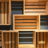 Good Wood by Leisure Arts Wooden Crate, Country, 3pc, Wood Crate Unfinished, Wood crates for Display, Wood crates for Storage, Wooden crates Unfinished, Pine, 18"x12.5"x9.5" Good Wood by Leisure Arts