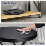 Byliable Cocktail Table 28in Folding Round High Top Indoor Outdoor with Removable Legs, Tall Bistro Foldable Bar Height Table for Parties, Patio, Backyard, Dining Room, Events, Black- 2PCS Byliable