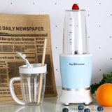 La Reveuse Personal Size Blender 250 Watts Power for Shakes Smoothies Seasonings Sauces with 1 Piece 15 oz Cup,1 Piece 10 oz Mug,BPA-Free (Sky Blue) La Reveuse